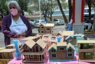 Viral: Fabrica casitas de cartón y las intercambia por despensa